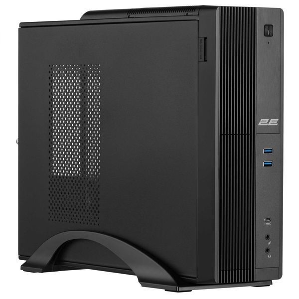 Корпус 2E S616-400 з БП 2E 400W-SFX, 1xUSB3.0, 1xUSBType-C, 1x80мм, Micro ATX/Desktop, чорний RC_2E-S616-400 фото