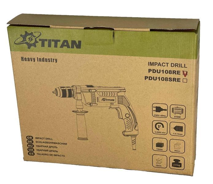 Ударний дриль TITAN PDU108RE HY_90112654 фото