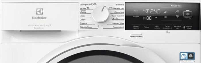 Electrolux Пральна машина фронтальна, 9кг, 1400, A+++, 66см, дисплей, пара, інвертор, автодоз, білий RC_EW6F3494ACU фото