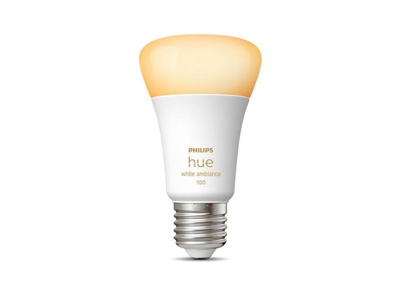 Лампа умная Philips Hue E27, 11W(60Вт), 2200K-6500K, Tunable white, ZigBee, Bluetooth, дымирование RC_929002468401 фото