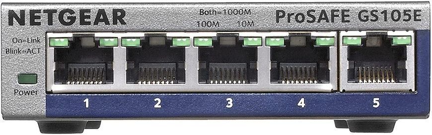 Коммутатор NETGEAR GS105E 5xGE, WebSmart RC_GS105E-200PES фото