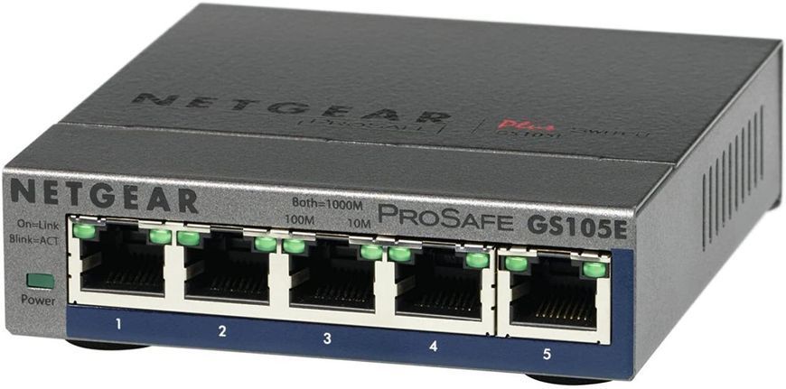 Коммутатор NETGEAR GS105E 5xGE, WebSmart RC_GS105E-200PES фото