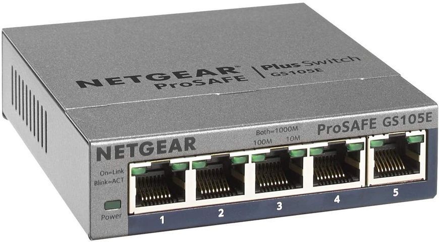 Коммутатор NETGEAR GS105E 5xGE, WebSmart RC_GS105E-200PES фото