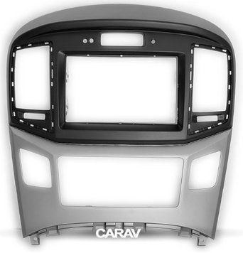 Переходная рамка CARAV 11-635 для HYUNDAI H-1, Starex, i800, iLoad, iMax 2015+ (Black & Silver / with clock ) AV_11-635 фото