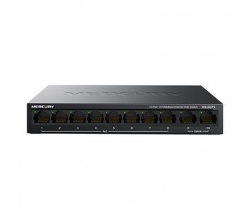 Коммутатор POE Mercury MS10CPS с 8 портами POE + 2 порта UP-Link 100Мбит, БП в комплекте, Q18 U_24128 фото