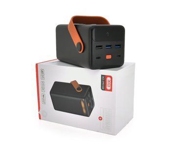 Повербанк XO-PR168-50000mAh, Input: Type-C+MicroUSB, Output:3USB+Type-C, QC22.5W/PD20W, Led light, Black, Q18 U_29187 фото