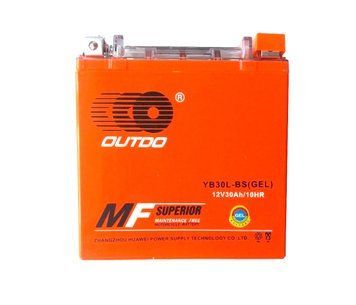Мотоаккумулятор OUTDO YB 30L-BS GEL, 12V 30Ah (166 х 126 х 176), Orange, Q2 U_17805 фото