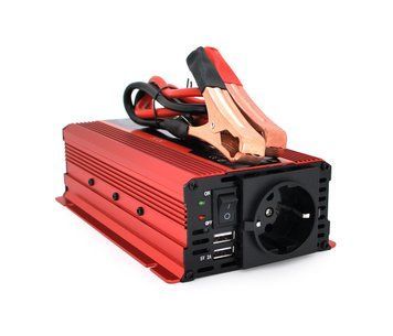 Інвертор напруги KME1200W (DC:600W) 12/220V з апроксимованою синусоїдою 2 універсальні розетки 1*USB U_28558 фото