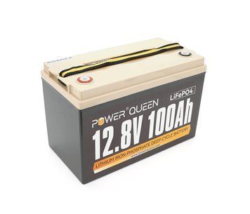 Акумуляторна батарея LiFePO4 Power Queen BASIC 12.8V 100Ah, 1280Wh, BMS 100A, 330*170*220мм U_39219 фото