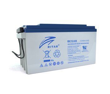 Аккумуляторная батарея AGM RITAR DC1265 12V 65Ah (350х167х182) U_7605 фото