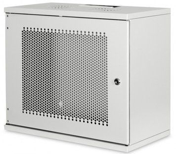 Шафа DIGITUS 19", 9U, 540x400 мм, SOHO, металеві двері, 60кг максимально, сіра RC_DN-19-09U-S-PD фото
