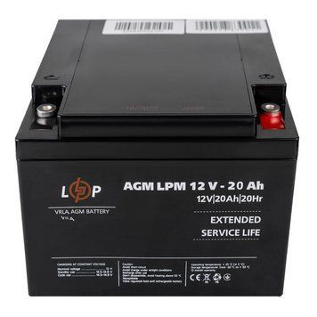 Акумулятор AGM LPM 12V-20 Ah під болт М5 LP_22882 фото