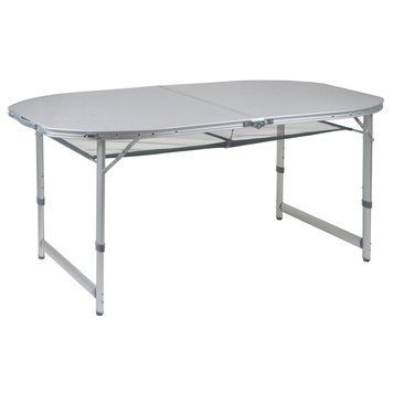 Стіл Bo-Camp Premium Oval 150x80 cm Grey (1404405) DS_DAS302787 фото