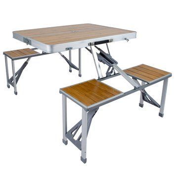 Стіл Bo-Camp Bamboo Brown/Silver (1404800) DS_DAS301454 фото