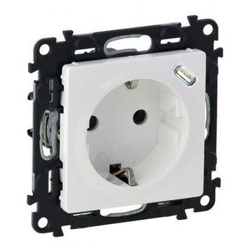 Legrand Розетка комбінована Valena LIFE силова із заземленням + USB-С 1.5А 5В, білий RC_753135 фото