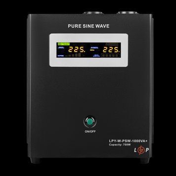 ДБЖ з правильною синусоїдою 12V LPY-W-PSW-1000VA+(700Вт)10A/20A LP_4144 фото