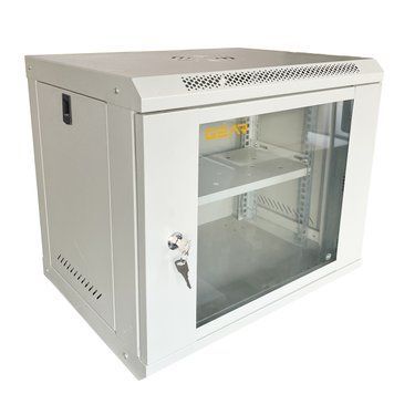 Шафа серверна настінна з полицею GEAR 9U 19'' 530x400x450 мм., Cіра (GWMSN-9U-530-400G) IP_GWMSN-9U-530-400G фото