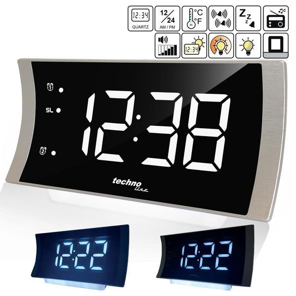 Годинник настільний з радіо Technoline WT494 Silver (WT494) DS_DAS301809 фото