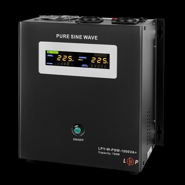 ДБЖ з правильною синусоїдою 12V LPY-W-PSW-1000VA+(700Вт)10A/20A LP_4144 фото