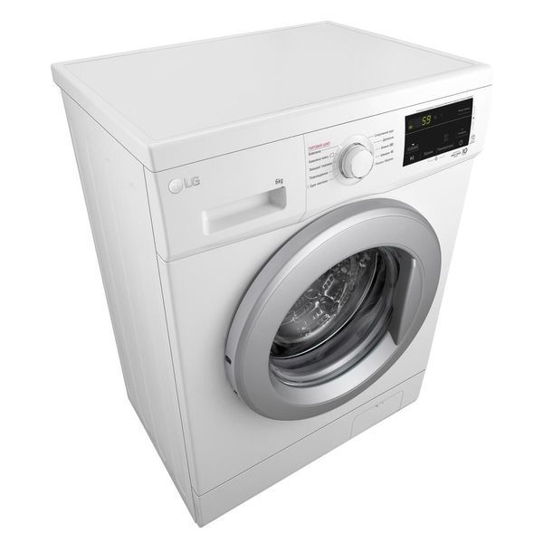 Пральна машина фронтальна, 6кг, 1200, A+++, 44см, дисплей, пар, інвертор, білий LG RC_F2J3NS1W фото