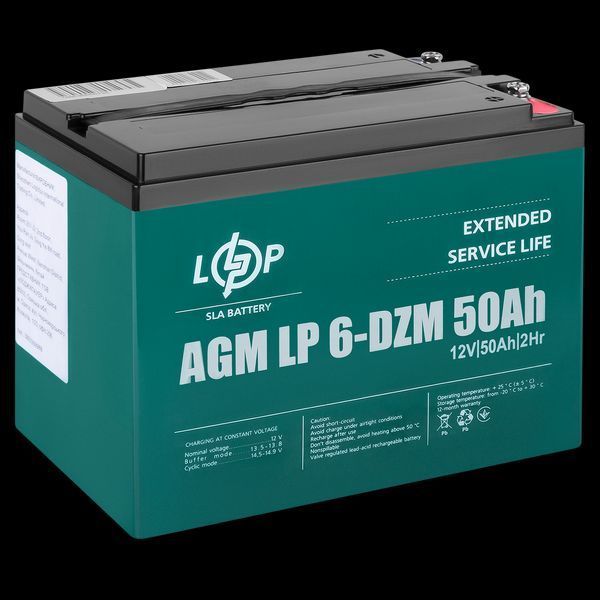 Тяговый свинцово-кислотный аккумулятор LP 6-DZM-50 Ah LP_10063 фото