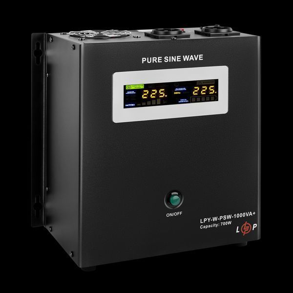 ДБЖ з правильною синусоїдою 12V LPY-W-PSW-1000VA+(700Вт)10A/20A LP_4144 фото