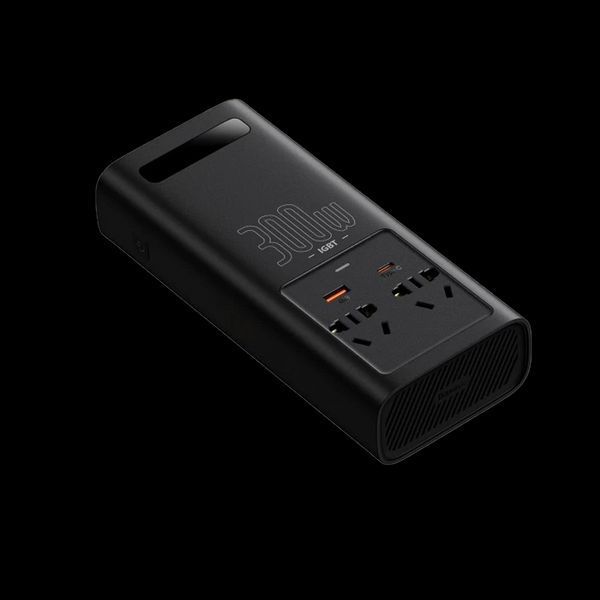 Автомобільний інвертор Baseus IGBT Power 300W 220V EU Чорний (CGNB010101) LP_20390 фото