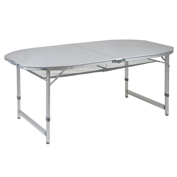 Стіл Bo-Camp Premium Oval 150x80 cm Grey (1404405) DS_DAS302787 фото