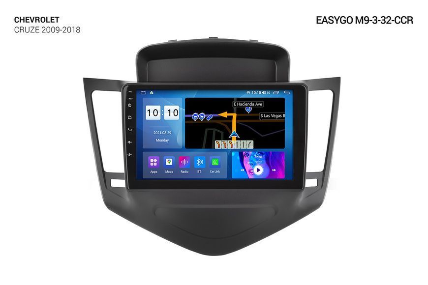 Штатна автомагнітола EasyGo M9-3-32-CCR QLED Chevrolet Cruze 2009-2018 MA_M9-3-32-CCR фото