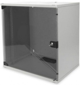 Шафа DIGITUS 19", 12U, 540x400 мм, SOHO, скляні двері, 60кг максимально, сірий RC_DN-1912-U-S-1 фото