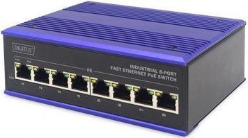 Коммутатор DIGITUS Industrial 8 Port Fast Ethernet PoE Switch, Unmanaged RC_DN-650108 фото