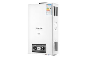 ARDESTO Газова колонка X2, 10 л/хв., 20 кВт, розпалювання від батарей, дисплей, білий RC_TFGBH-10B-X2-WHITE фото