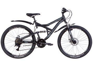 Велосипед ST 26" Discovery CANYON AM2 DD рама-17,5" чорно-сірий (м) з крилом Pl 2022 VT_OPS-DIS-26-444 фото