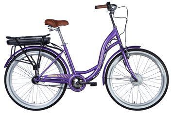 Велосипед з електроприводом 26" ST Dorozhnik eAQUAMARINE BH рама-17" 36B 12.5А*г 350Вт фіолетовий YS 770 2025 VT_ELB-D-26-225 фото