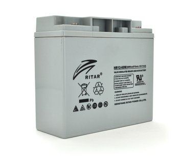 Аккумуляторная батарея AGM RITAR HR12-60W 12V 17Ah (181х77х167) U_17180 фото