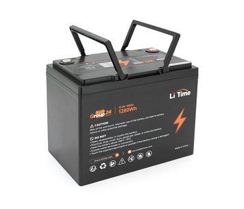 Акумуляторна батарея Li-TIME Group 24 LiFePO4 12.8 100Ач 1280Wh,(100/100A) M8, 200*258*168mm U_39218 фото