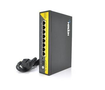 POE коммутатор Merlion 8 POE 10/100 + 1Single Fiber Tx1310nm 20km + встроенный блок питания 52V 2.3A U_15885 фото