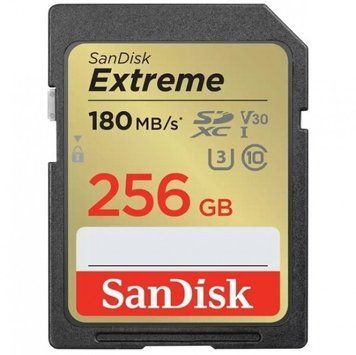 Карта памяти SanDisk SD 256GB C10 UHS-I U3 R180/W130MB/s Extreme V30 RC_SDSDXVV-256G-GNCIN фото
