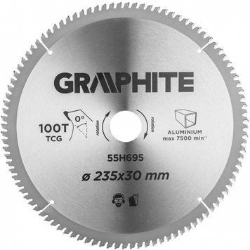 Диск пильний Graphite по люмінію, 235х30мм, 100 зубів RC_55H695 фото