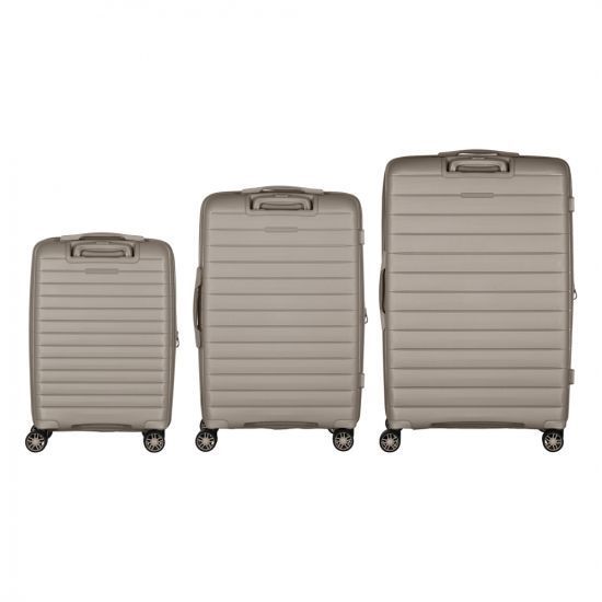 Набір валіз 2E, Aero, поліпропілен, (L+M+S), TSA, 4 колеса, EXP, сіро-коричневий RC_2E-SPP-AERO-SET3-TP фото