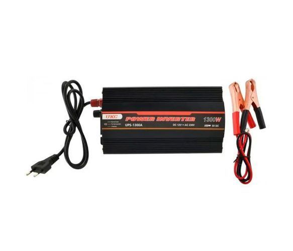 Інвертор напруги UKC 1300ВА(650Вт)+CHARGE 10A, 12/220V U_35978 фото