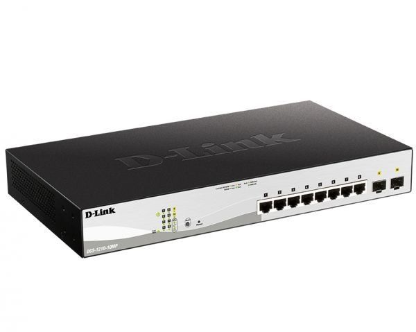 Комутатор D-Link DGS-1210-10MP/FL 8xGE PoE, 2xSFP, 130Вт RC_DGS-1210-10MP/FL фото