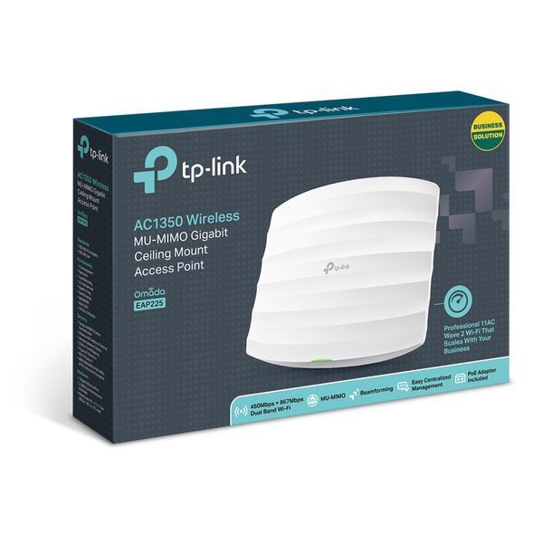 Точка доступа TP-LINK EAP225 AC1350 1xGE LAN, PoE RC_EAP225 фото