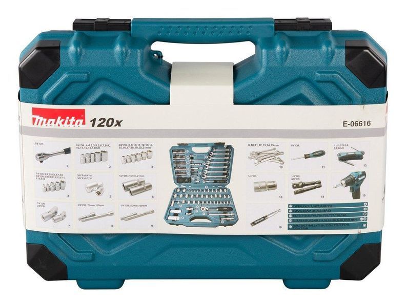 Набір ручного інструменту E-06616, 120 од. Makita RC_E-06616 фото