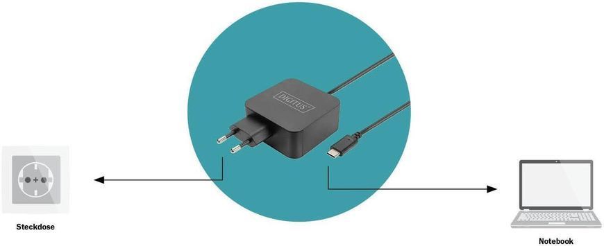 Digitus Зарядний пристрій USB-C, 65W RC_DA-10071 фото