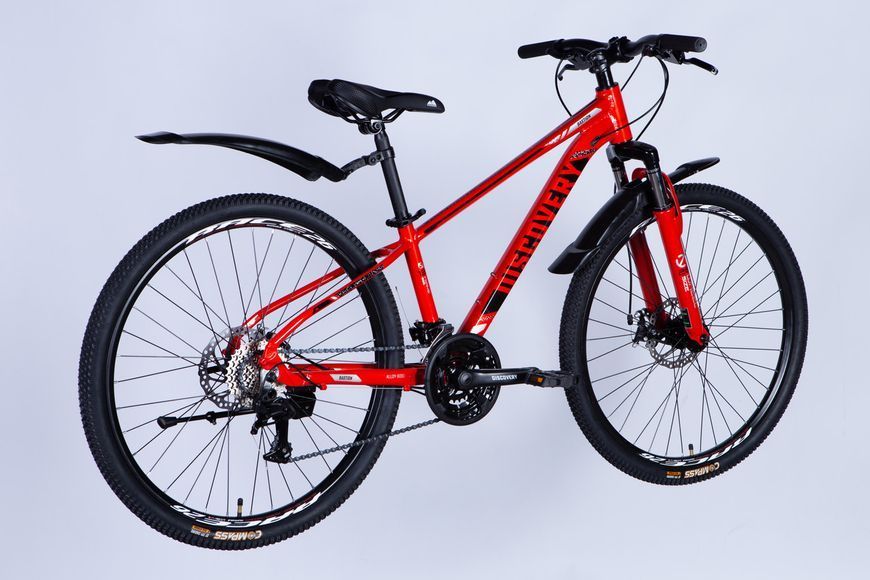 Велосипед AL 26" Discovery BASTION DD CS рама-13" красно-черный 2025 VT_OPS-DIS-26-612 фото