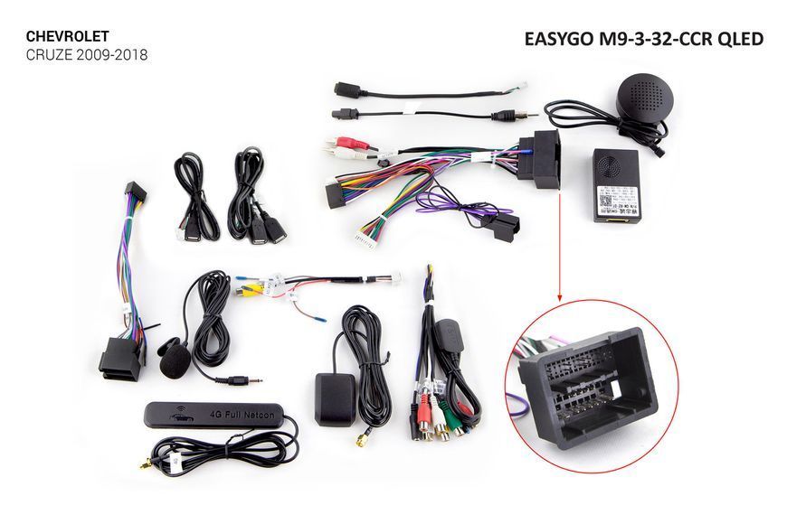 Штатна автомагнітола EasyGo M9-3-32-CCR QLED Chevrolet Cruze 2009-2018 MA_M9-3-32-CCR QLED фото