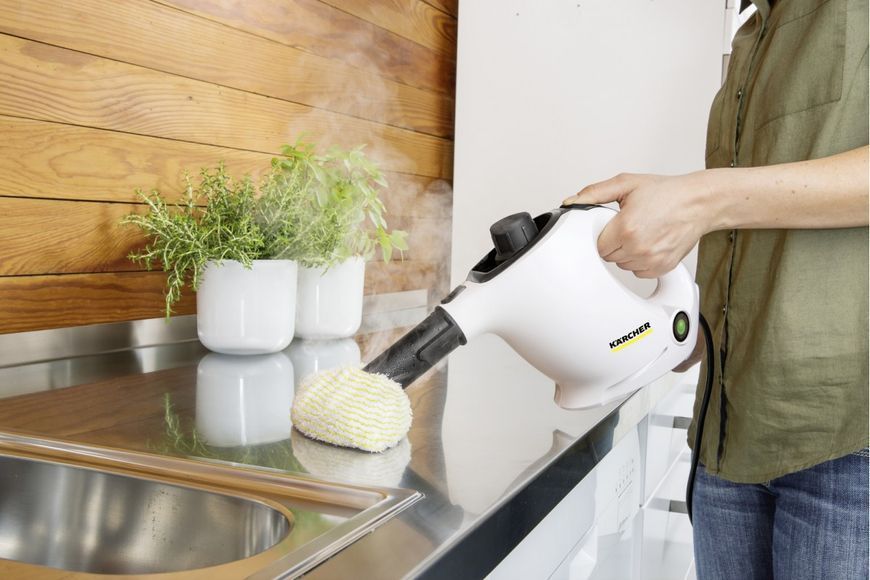 Пароочисник Karcher SC 1, 1200Вт, 200мл, 3Бар, білий (без акумулятора та зарядного пристрою) RC_1.516-400.0 фото