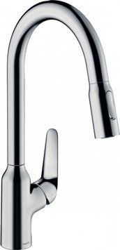 Змішувач для кухні Hansgrohe Focus M42, довж.виливу - 224мм, витяжний, 1важіль, KM220, хром RC_71800000 фото