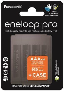 Аккумулятор Panasonic Eneloop NI-MH Pro AAA 930 4шт, с кейсом для хранения RC_BK-4HCDEC4CP фото